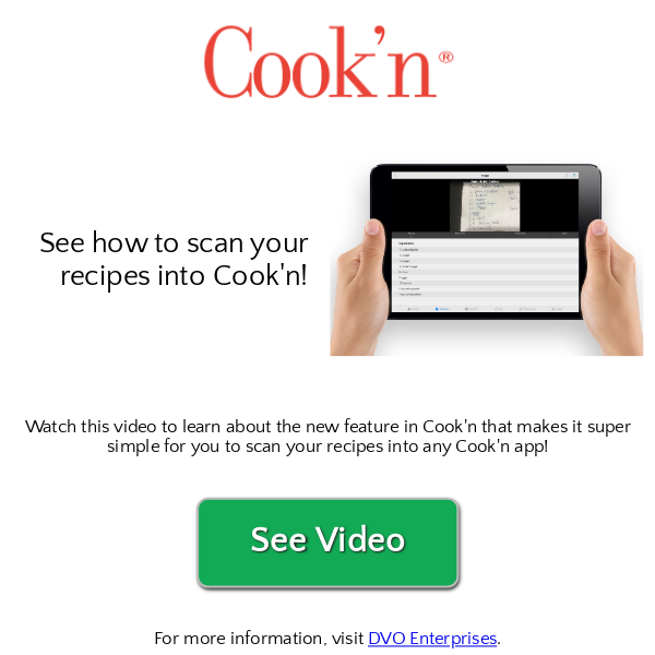 Scan Your Recipes into Cook'n
