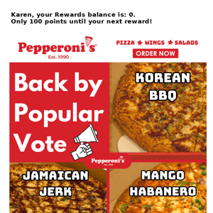Back by Popular Demand: Jamaican Jerk, Mango Habanero & Korean BBQ Pizzas Are Here - Grab Yours Now!