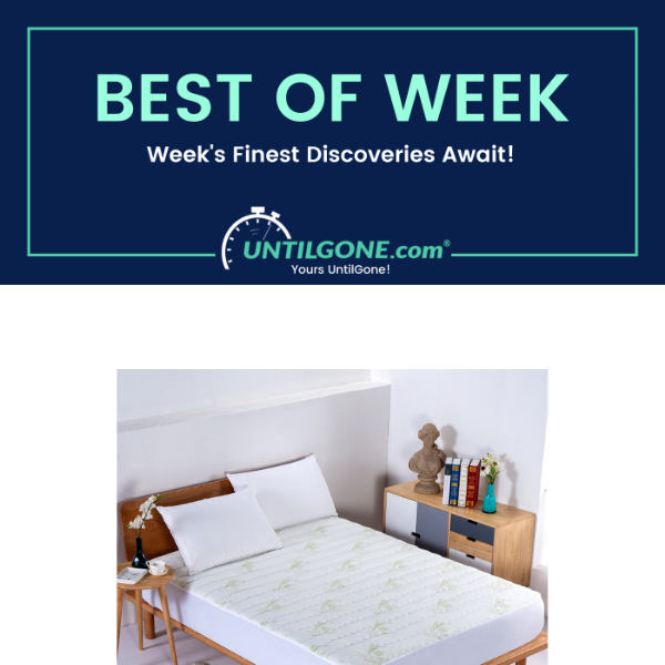 Best of the Week - 69% OFF  Aloe Vera Hypoallergenic Bamboo Mattress Pad