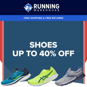 Footwear Deals - Save up to 40% off Brook, Saucony, and more!