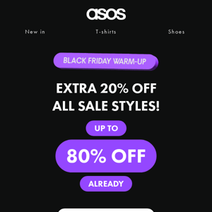 Up to 80% off ALL sale styles 😈