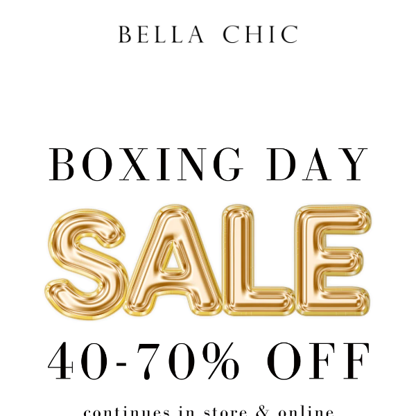 40%-70% off Boxing Sale