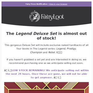 Low stock notification for The LEGEND Deluxe Set! ✨