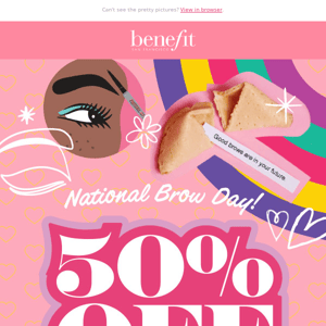 📣 50% off POWmade for National Brow Day 📣