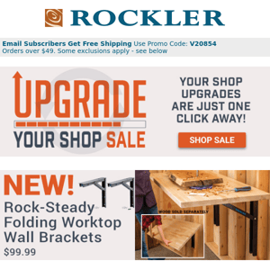 New Wall-Mounted Worktop Brackets + SawStop Giveaway!