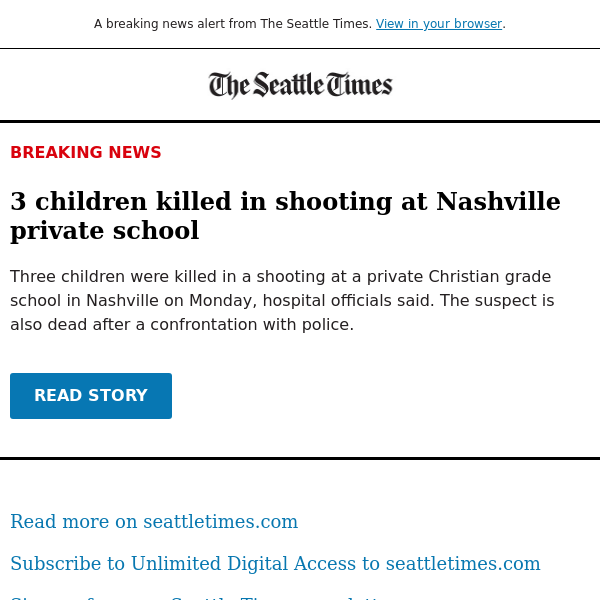DEVELOPING: 3 killed at Nashville school