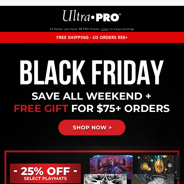 ⚠️ Ultra PRO International, Don't Miss Black Friday @ Ultra PRO!