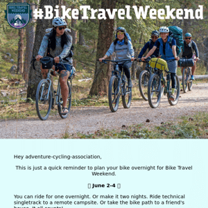 Have your packing list ready for Bike Travel Weekend?