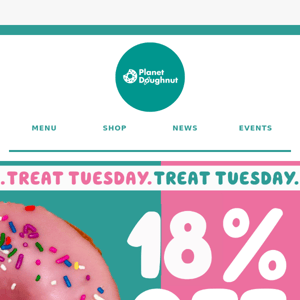 Get 18% off doughnut deliveries for 24 hours ONLY!!