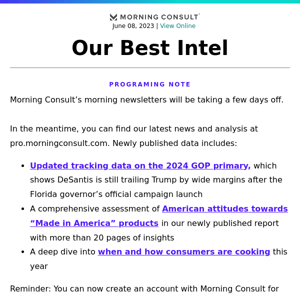 Our Best Intel: June 08, 2023