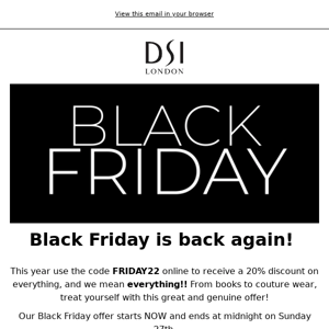 Black Friday is back again!