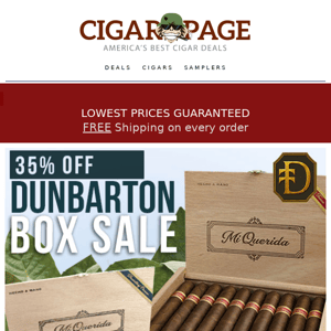 Done and Dunbarton. 35% off box sale