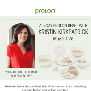 Join Coach Kristin for a Pre-Holiday Fast May 20-26