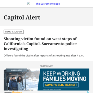 Shooting victim found on west steps of California’s Capitol