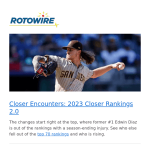 Closer Encounters: 2023 Closer Rankings 2.0