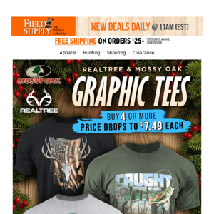 👕 Realtree & Mossy Oak Tees | Buy 4+ & price drops $7.49!