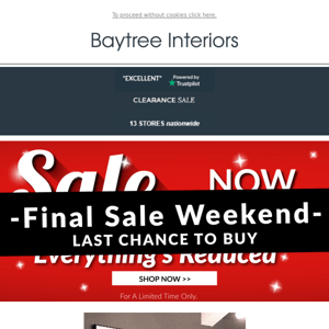 Our sale is ending...