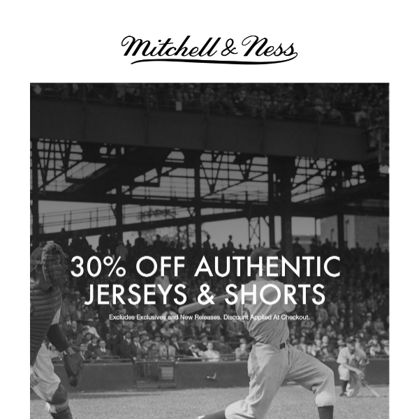 30% Off Authentic Jerseys & Shorts! 🏀⚾🏈