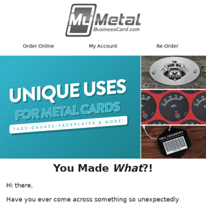 Discover Inspiring Metal Card & Custom Tag Innovations!