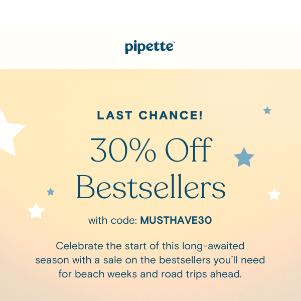 Last chance! 30% off bestsellers
