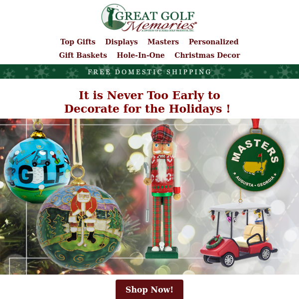 Golf Themed Holiday Decor to Deck the Halls!