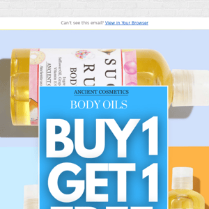 BOGO: Buy One, Get One FREE Body Oils ❤️
