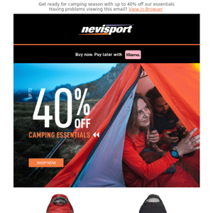 Up to 40% Off Camping Essentials