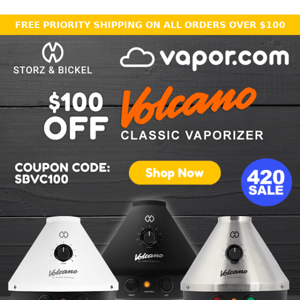 420 Essential: Volcano Classic Sale!