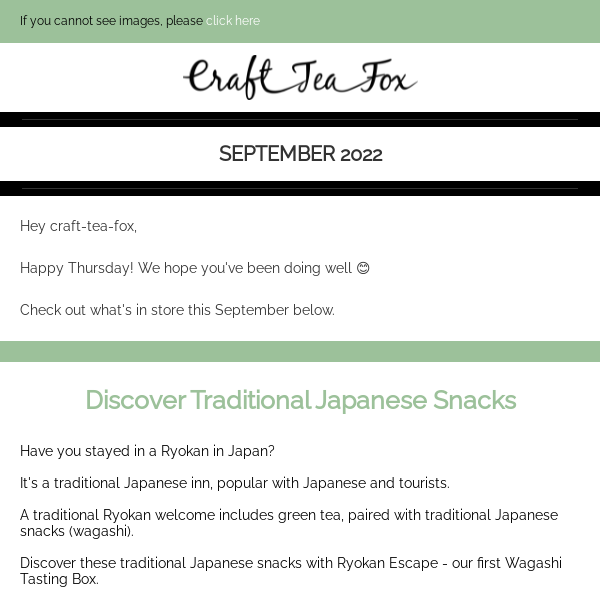 September Updates - Craft Tea Fox