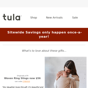 Hey Baby Tula ! This sale only happens once a year!