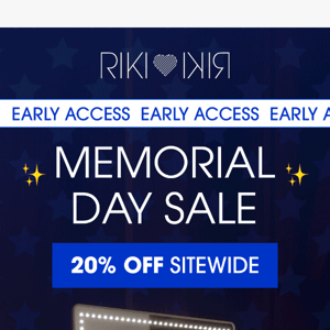 ✨ Unlock Exclusive Early Access To Our Memorial Day Sale✨