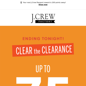 ENDING SOON: Up to 75% OFF comparable value, Clear the Clearance is almost over! 🔥