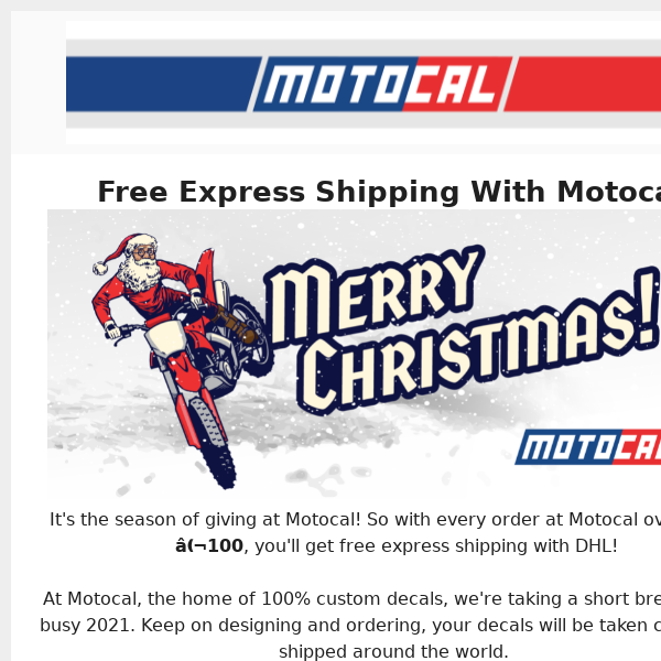 Free Express Shipping This December!