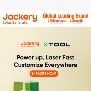 Jackery X xTool l Power Up! Laser Fast! Customize Anywhere!