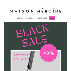 😍 BLACK SALE | 40% Rabatt auf unsere NEW IN Kategorie!