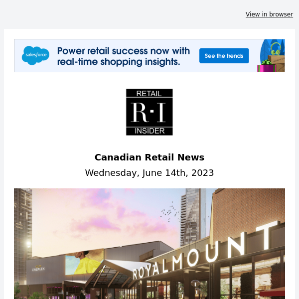 Royalmount Announces Retailers, Mark Cohen on Dept. Stores, Pen Retailer  Launch - Retail Insider