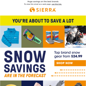 Shop ski & snow gear from $24.99*