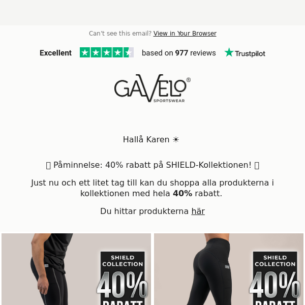 40% rabatt på funktionella och superpraktiska SHIELD-Kollektionen!