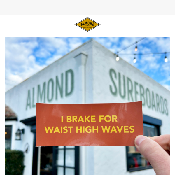 "I Brake for Waist High Waves" 🌊