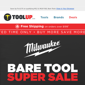 Get $175 Off Milwaukee Bare Tools - Here's How...