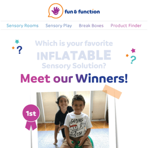 Meet the Winners of Inflatable Sensory Solutions!🙂