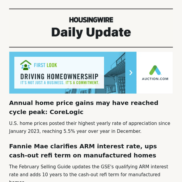 Annual home price gains may have reached cycle peak: CoreLogic