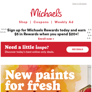 COUPON ALERT! Discover amazing deals inside. - Michaels Stores