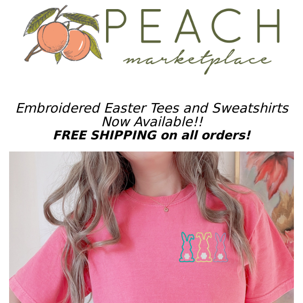 Embroidered Easter Tees Are Here!! 🐣