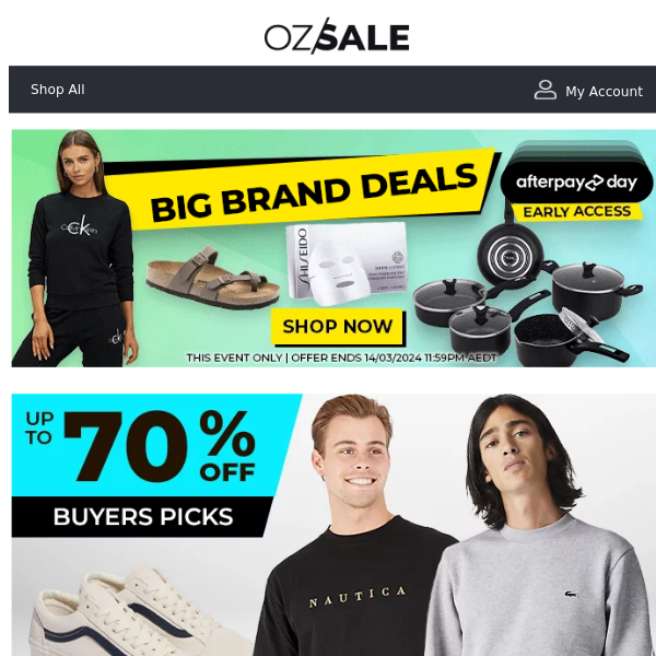 Buyers Fashion Picks Up To 70% Off | Free Shipping SALE