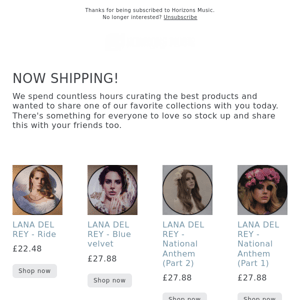 NOW WITH AUDIO CLIPS! LANA DEL REY PICTURE DISCS