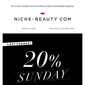 Last Chance: Sunday Sale