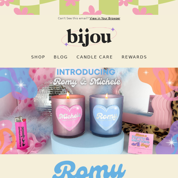 Introducing: ROMY & MICHELE CANDLES 💙💖