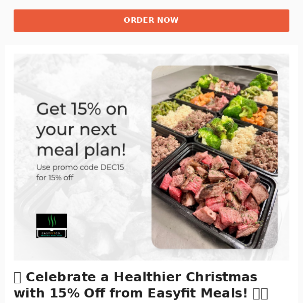 🎄 Celebrate a Healthier Christmas with 15% Off from Easyfit Meals! 🎅🥗