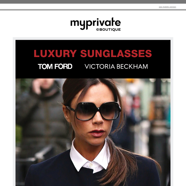 🕶️ Tom Ford & Victoria Beckham: Luxury Sunglasses
